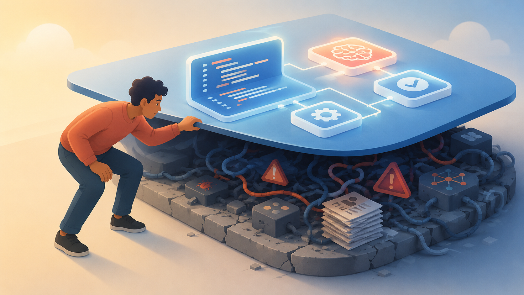 AI coding agents amplifying output while engineering judgment quietly erodes
